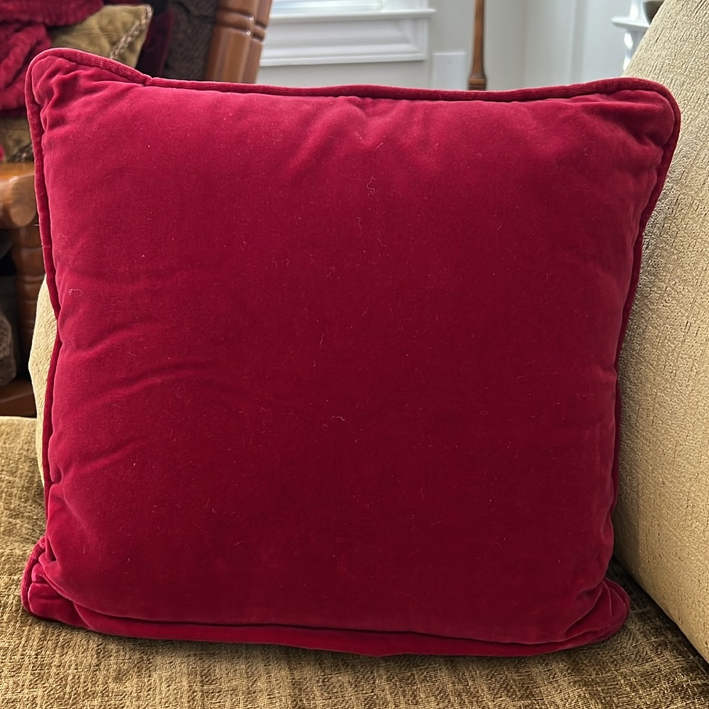 Scottie Dog And Plaid Embroidered Pillow With Velour Backing - Picture 2 of 7